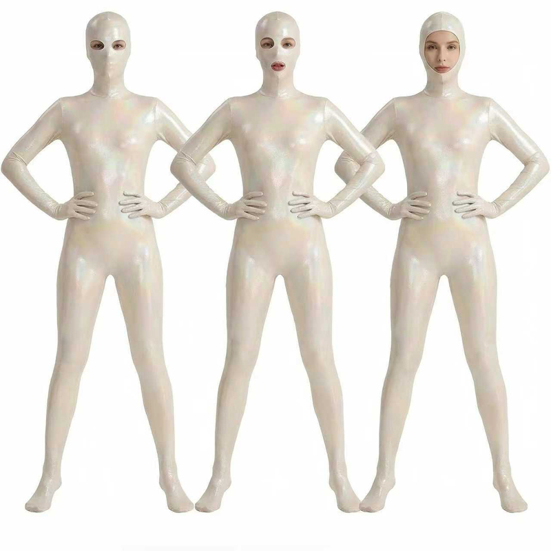 Shapewear Bodysuit Firm - 여성용 반짝이 그라데이션 젠타이 바디수트, 고탄력