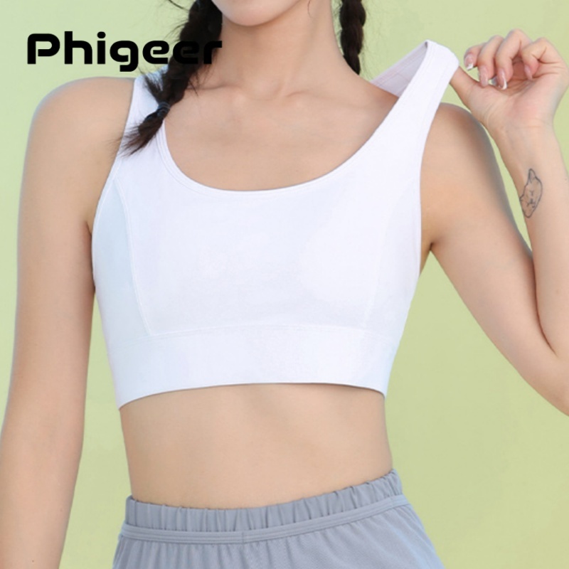 Sports Bra High Impact - PHIGEER 여성 하이 임팩트 스포츠 브라