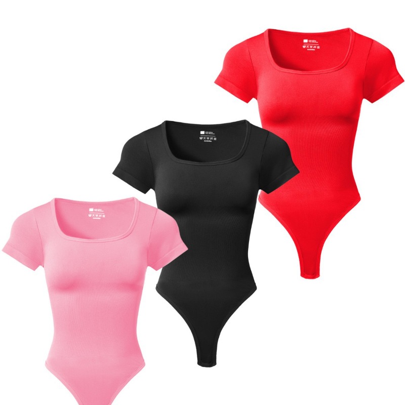 여성 플러스 사이즈 스퀘어넥 반팔 바디수트 뱃살 보정  - Shapewear Bodysuit Firm 리뷰 및 가격